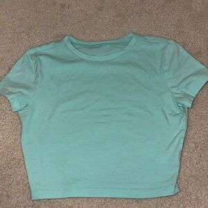 Blue cropped top